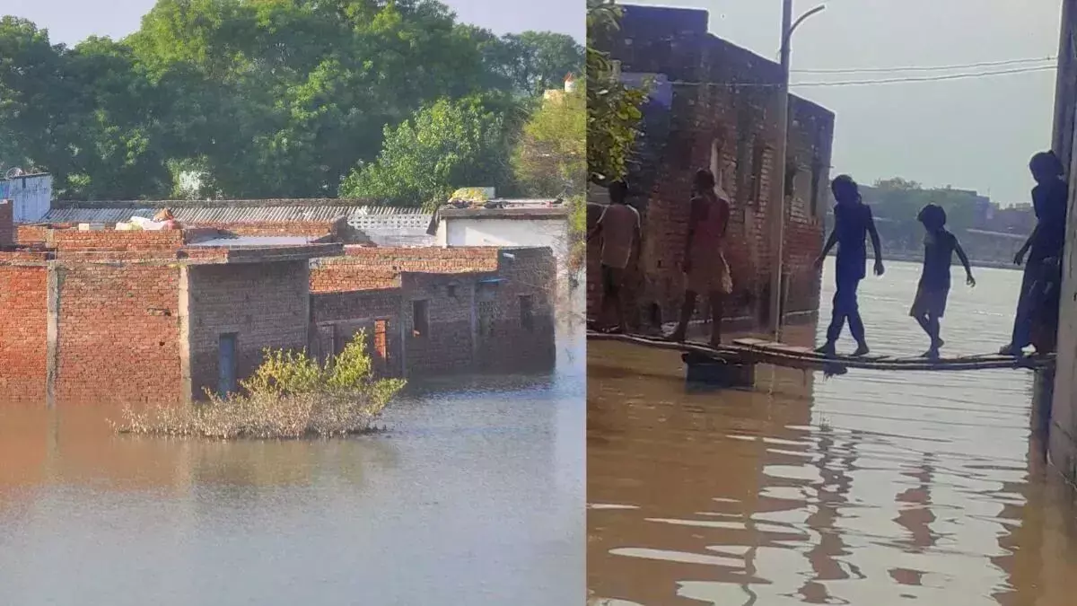 गंगा में आया उफान, कासगंज जिले के 50 गांव घिरे; बाढ़ से मैनपुरी-बदायूं हाईवे पर पहुंचा पानी