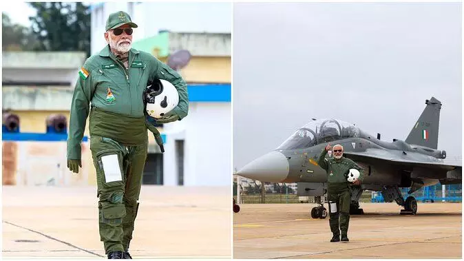 PM Modi On Tejas: प्रधानमंत्री मोदी ने तेजस लड़ाकू विमान में भरी उड़ान; HAL की फैसिलिटी का दौरा भी किया