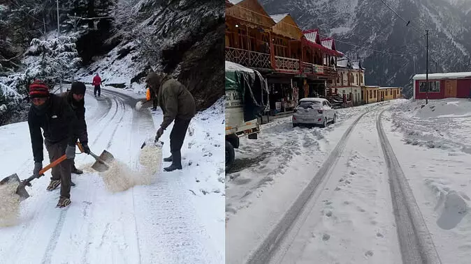 Gangotri Highway: बर्फ हटाने में जुटे मजदूर सुक्की टॉप से आगे , 28 घंटे बाद भी नहीं खुला हाईवे