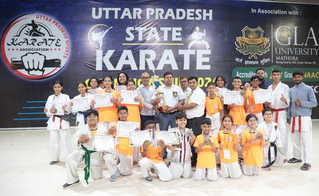 उत्तर प्रदेश स्टेट कराटे चैंपियनशिप में गाजियाबाद डिस्ट्रिक्ट कराटे टीम ने जीते 48 मेडल्स